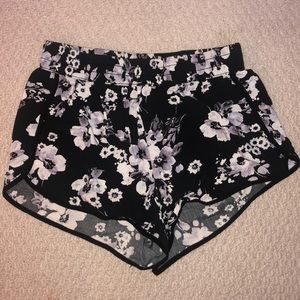 Floral Garage Flared Shorts